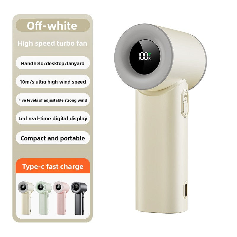 usb charging digital display portable handheld fan