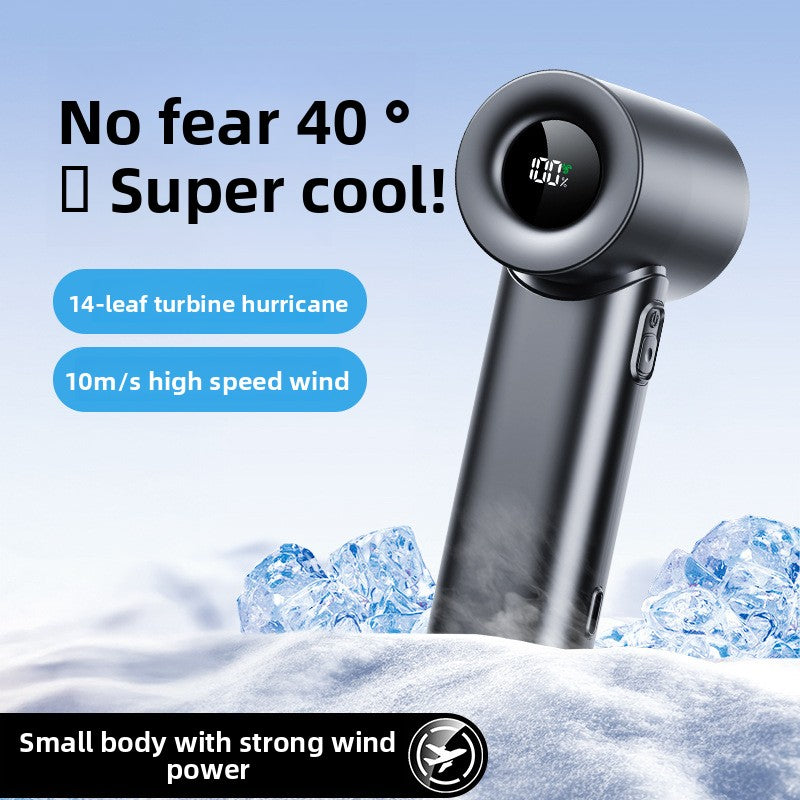 usb charging digital display portable handheld fan