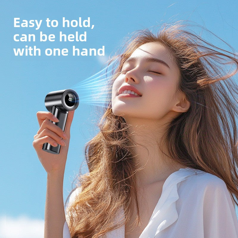 usb charging digital display portable handheld fan
