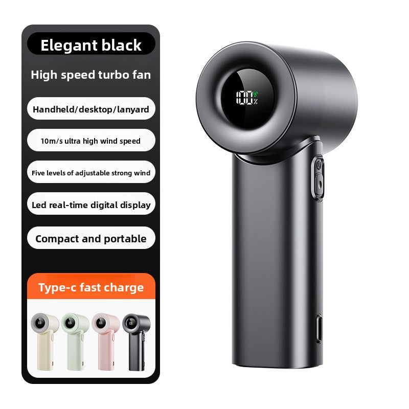 usb charging digital display portable handheld fan