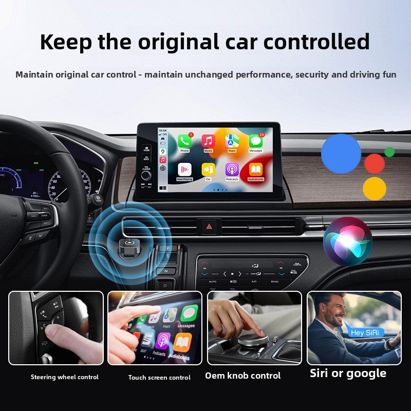 Carplay wired to wireless carplay box dual-channel custom car machine interconnection