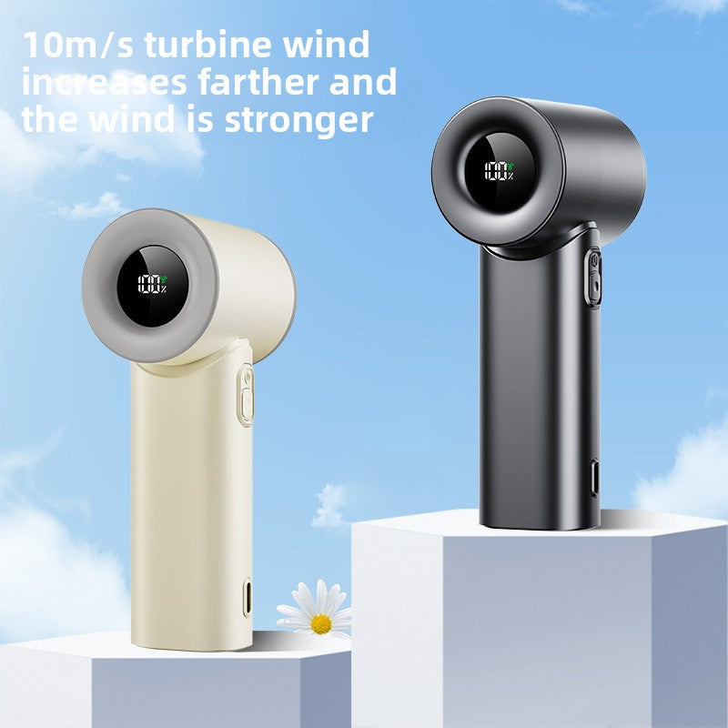 usb charging digital display portable handheld fan